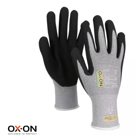 OX-ON Recycle Comfort 16300 arbejdshandsker, Grå/Sort